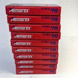 Memorex DBS 90 Normal Bias New Blank/Sealed Audio Cassettes Lot Of 10.